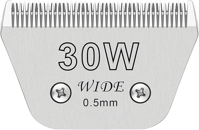 Wide Blades for Dog Grooming Blades Compatible with Andis,Oster A5,Wahl km10 Dog Clippers Stainless Steel Blades Blades for Animal Dog,Cat,Horse, (#30W(0.5mm))