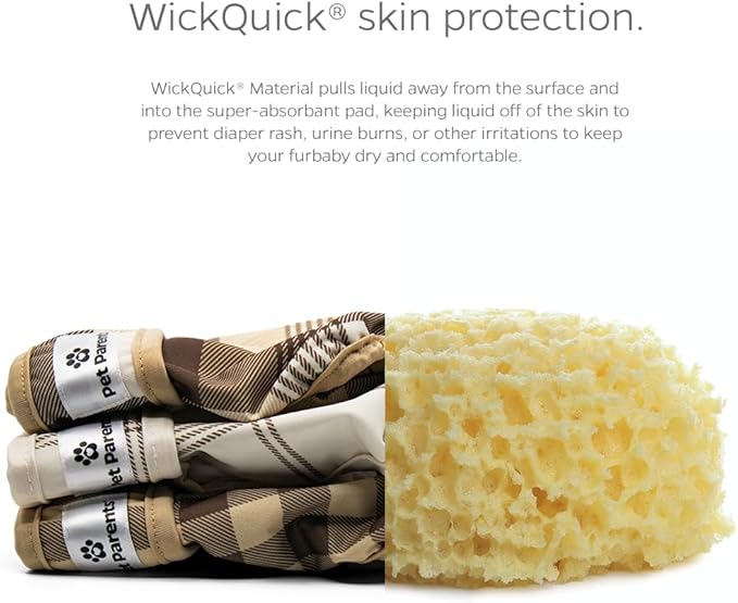 Pet Parents® Washable Dog Diapers (3pack) + Extendrs® of Durable Doggie Diapers, Premium Dog Diapers Female & Male (X-Small, Oxford)