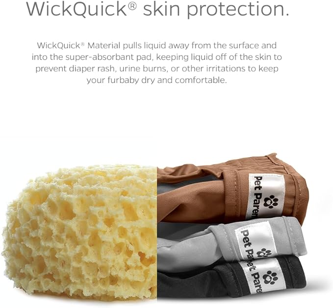 Pet Parents® Washable Dog Diapers (3pack) + Extendrs® of Durable Doggie Diapers, Premium Dog Diapers Female (X-Large, Natural)