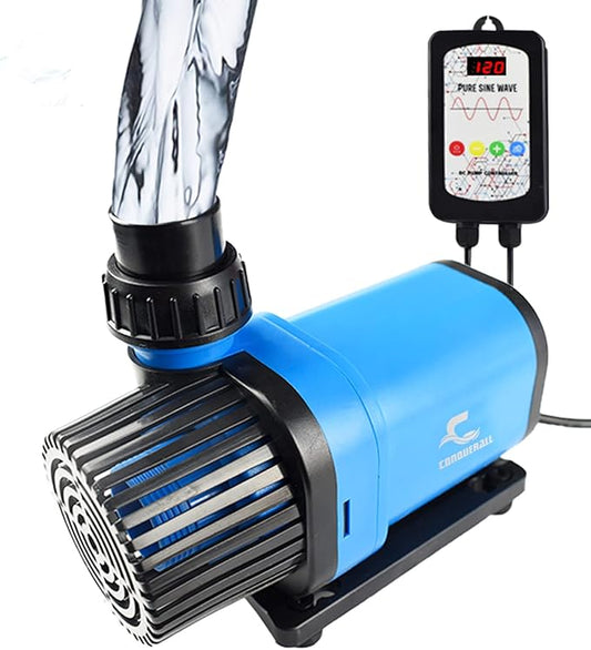 CONQUERALL DC 24V CHS- 4000 Return Pump 1180GPH 20W 13.0ft Slilent Aquarium DC Pump Controller for Fish Tank, Hydroponic, Aquaculture Oxygenation, Reef Tank Warranty 3 Years