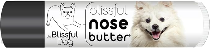 The Blissful Dog American Eskimo Nose Butter for Dry, Cracked Skin, Lick-Safe Dog Nose Balm with Moisturizing Shea Butter, Almond, Olive, and Essential Oils, Pet Supplies, Uncented, 0.15 oz.