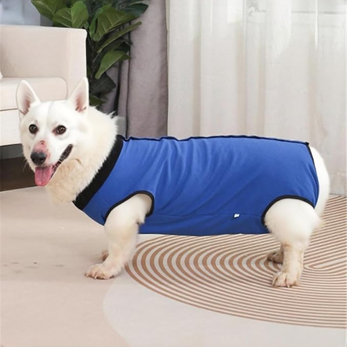 Dog Surgery Recovery Suit,Abdominal Surgical Suit for Dogs,Recovery Suit for Dogs,Prevent Licking Surgical Wound Dog Cone Alternative Blue XL