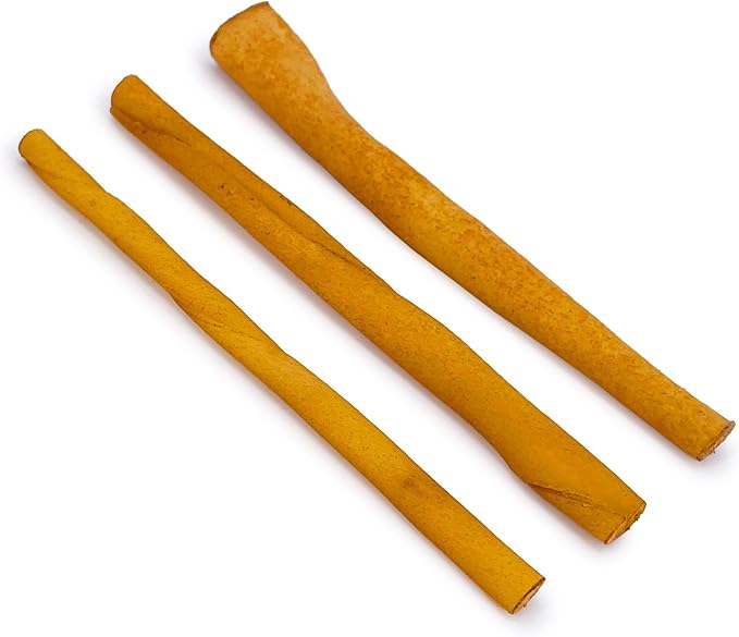 ValueBull USA - Rawhide Twists for Small Dogs, 5 Inch, Smoked, Varied Thicknesses, 50 Count - Natural & Safe, USA Beef Hide, Long Lasting, Chemical Free, No Artificial Flavors