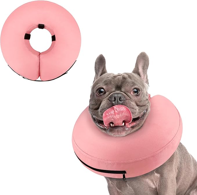 Supet Inflatable Dog Cone Collar Alternative After Surgery, Doggie Neck Donut Collar Recovery ECollar for Post Surgery, Soft Dog Cone for Small Medium Puppies Cats