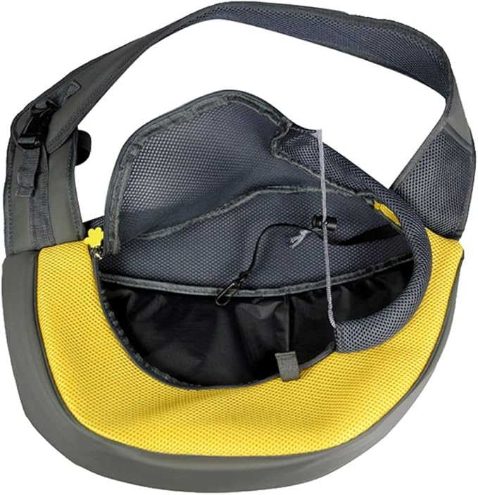 Pet Dog Sling Carrier, Breathable Mesh Portable Travel Safe Pet Sling Shoulder Bag Carrier with Adjustable Non-Slip Shoulder Strap for Small Dogs Cats Puppy