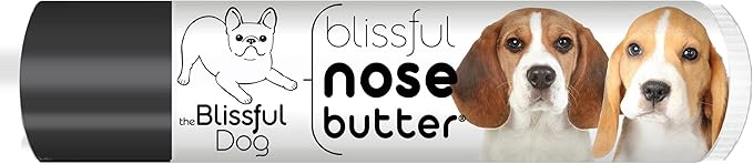 The Blissful Dog Beagle Nose Butter for Dry, Cracked Skin, Lick-Safe Dog Nose Balm with Moisturizing Shea Butter, Almond, Olive, and Essential Oils, Pet Supplies, Uncented, 0.15 oz.