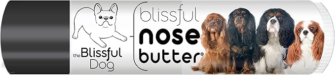 The Blissful Dog Cavalier King Charles Spaniel Nose Butter, Versatile Dog Nose Balm for Dry Nose, Handcrafted Nose Moisturizer, Easy-to-Apply Dog Essentials, Unscented, 0.15 oz.