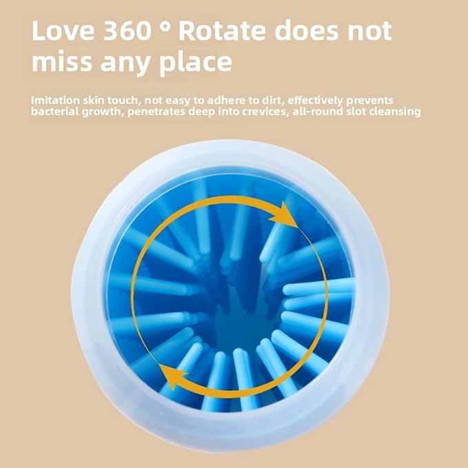 Portable Dog Paw Cleaner Dog Paw Washer Paw Mud Cleaner Pet Foot Cleaner Suitable for Large, Medium and Small Dogs/Cats (Orange, Small)