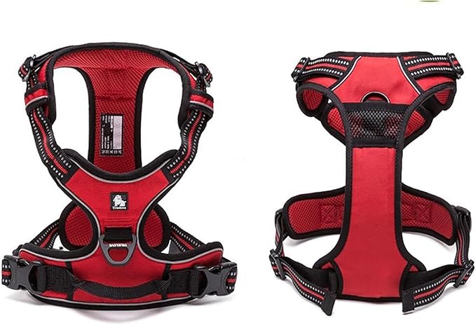 TRUE LOVE Adjustable No-Pull Dog Harness Reflective Pup Vest Harnesses Comfortable Control Brilliant Colors Truelove TLH5651(Red,XS)
