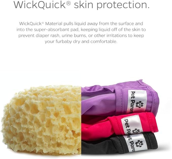 Pet Parents® Washable Dog Diapers (3pack) + Extendrs® of Durable Doggie Diapers, Premium Dog Diapers Female (X-Small, Princess)