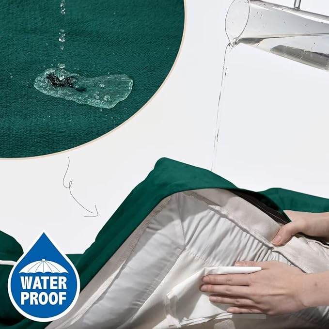 Comfort Expression Orthopedic Large Dog Beds, Waterproof Dog Beds for Large Dogs, Comfy Washable Pet Bed Sofa with Removable Cover & Non-Slip Bottom(Emerald)