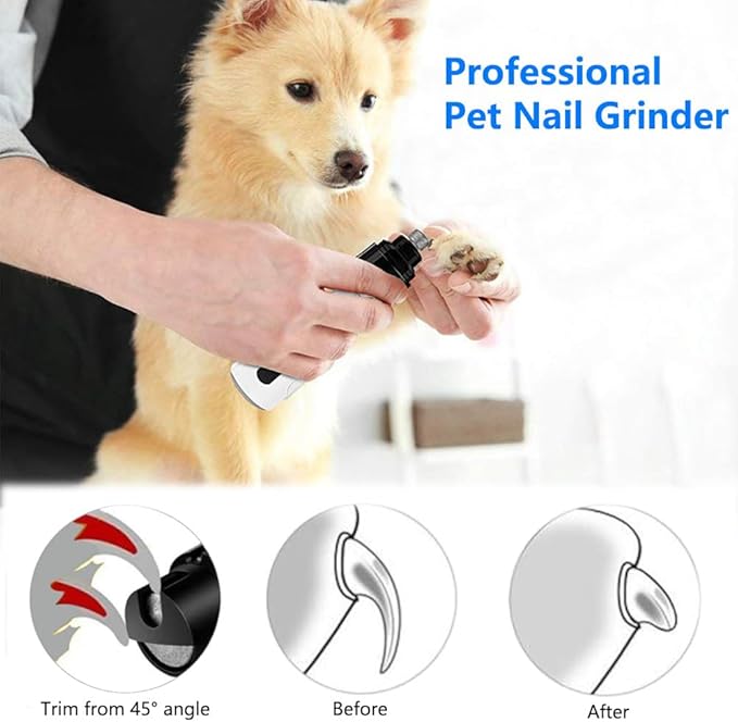 Silent Groom Pro,Silent Groom Pro Nail Grinder,2025 New Silent Groom Pro for Dogs and Cats, Nail Trimmer with Quick USB Charge(1pc)