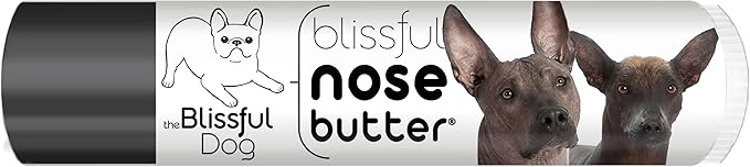 The Blissful Dog Xoloitzcuintli Nose Butter, Versatile Dog Nose Balm for Dry Nose, Handcrafted Nose Moisturizer, Easy-to-Apply Dog Essentials, Unscented, 0.15 oz.