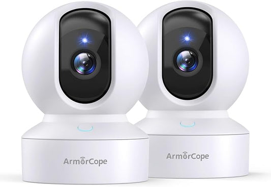 Pet Camera, 2K HD Dog Camera with Phone APP, 360° Pan/Tilt View Puppy Cam, One Click Call for Baby Monitor, MagivPix Night Vision,Motion Tracking Alarm with Cloud/Local SD -2 Pack