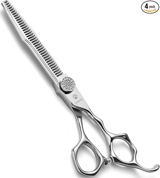 GLADOG 6.5" 9CR Thinning Shears for Dogs - Professional Dog Thinning Scissors with Luxurious Diamond Pivot Nut, Ideal Dog Grooming Scissors for Reducing Bulk, Dog Shears，Dogs Scissor for Grooming
