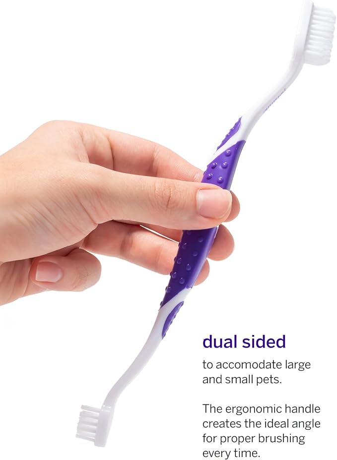 Petsmile Professional Pet Teeth Brushing Kit for Cats & Dogs - Only VOHC Accepted Toothpaste & Patented Toothbrush - Proven to Control Plaque & Tartar Calprox Formula (Say Cheese, 4.2 Oz)