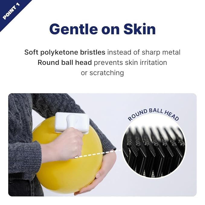 Healing Slicker Brush & Matt Splitter – Gentle Detangling & Shedding Control for Dogs & Cats, 306 Bristles, One-Touch Hair Removal & Safe Dematting Blade for Tangle-Free Grooming