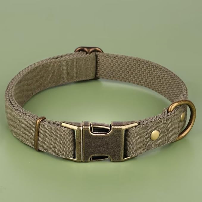 PET ARTIST Dog Collars for Small Dogs, Soft Padded Premium Nylon Dog Collar with Quick Release Metal Buckle, Durable & Adjustable Pet Collars for Boy Gifts, Green, S (Fit 10-16")