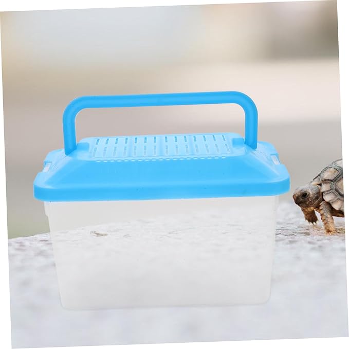 Plastic Turtle Fish Tank Handheld Aquarium Reptisoil Reptile Storage Nest Plastic Fish Bowls Bearded Dragon Habitat Glass Containers Lizards Reptile Feeding Tank Animal Turtle Tank