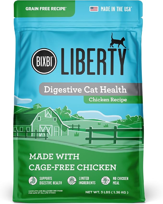 BIXBI Liberty Dry Food Digestive Cat Health Chicken Recipe, 3lb