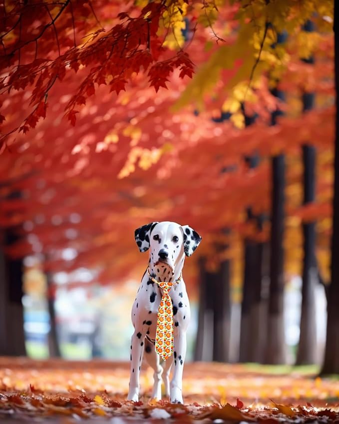 PET SHOW 10 Pack Thanksgiving Big Dog Ties Neckties for Large Breed Dogs XL Adjustable Holiday Grooming Accessories Neck Ties Bowties Girl Boy Pets Festival Costumes Party Gift Favor(Large)