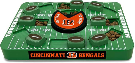 Pets First NFL Cincinnati Bengals Large Puzzle Toy, New Size, Interactive Dog Slow Feeding Toy