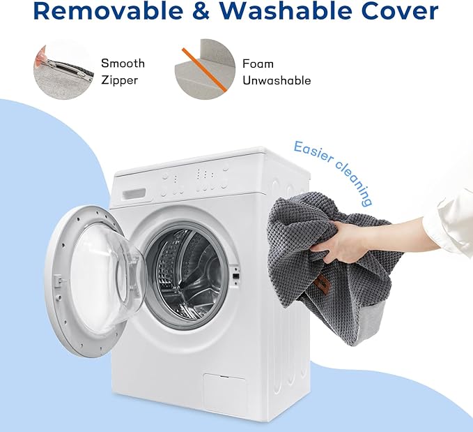 Dog Stairs for Small Dogs - Pet Stairs for Couch and Bed, 35D Foam Dog Steps Ramp with Non-Slip Bottom Beige, 3 Steps