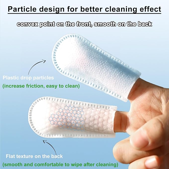 Dog Teeth Finger Wipes Cat Dental Finger Wipes, Puppy Teeth Cleaning Wipes, Pet Oral Care Pack of 50