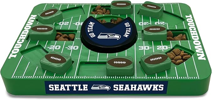 Pets First NFL Seattle Seahawks Large Puzzle Toy, Dog Puzzle Treat Toy, New Large Size, Interactive Dog Treat Toy, Dog Slow Feeding Toy
