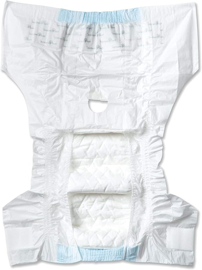 Paw Inspired Disposable Dog Diapers | Female Dog Diapers Ultra Protection | Diapers for Dogs in Heat, Excitable Urination, or Incontinence (12 Count, Medium)