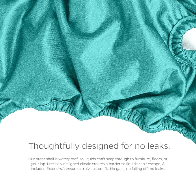 Pet Parents® Washable Dog Diapers (3pack) + Extendrs® of Durable Doggie Diapers, Premium Dog Diapers Female (Large, Southern Belle)