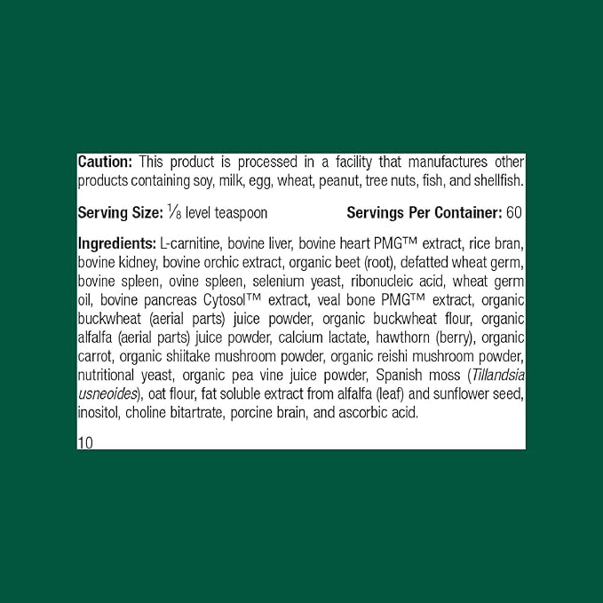 Standard Process Inc. Canine Cardiac Support - Dog Heart Health Supplement - Nutritional Formula to Support Cardiac Function - Pet Health Supplement with Selenium - 25 g