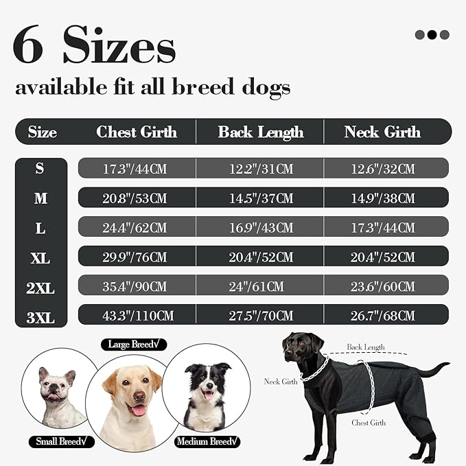 ROZKITCH Dog Surgery Leg Sleeve Rear Legs, Male Female Pet Prevent Licking Wound Elbow Knee Protector, Dog Recovery Suit Cone Collar Alternative Pants Shirt for Wound Heal Wrap Grey L