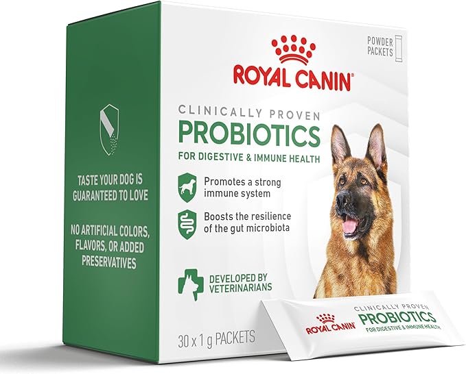 Royal Canin Probiotics for Dogs Digestive and Immune Health Powder Supplement for Canines of All Ages, 30 Count