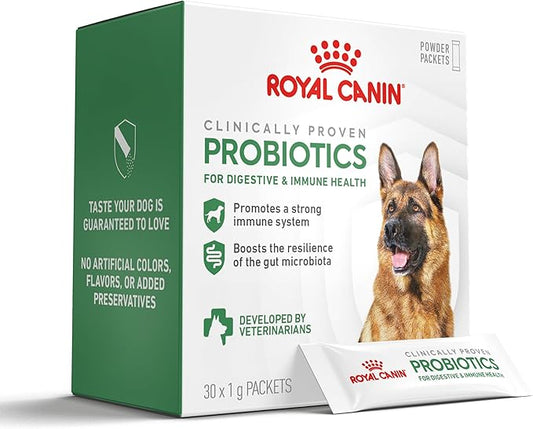 Royal Canin Probiotics for Dogs Digestive and Immune Health Powder Supplement for Canines of All Ages, 30 Count