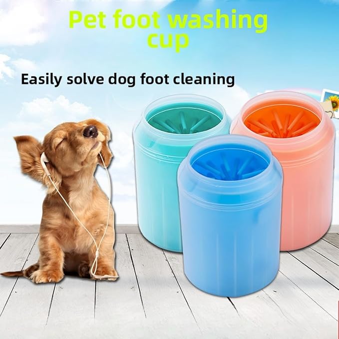 Portable Dog Paw Cleaner Dog Paw Washer Paw Mud Cleaner Pet Foot Cleaner Suitable for Large, Medium and Small Dogs/Cats (Blue, Small)