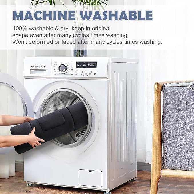 JoicyCo Soft Dog Bed Crate Pad Mat, 48 in Non-Slip Bottom Washable for Extra Large Dogs, Pet Mattress Kennel Pad, Dark Gray