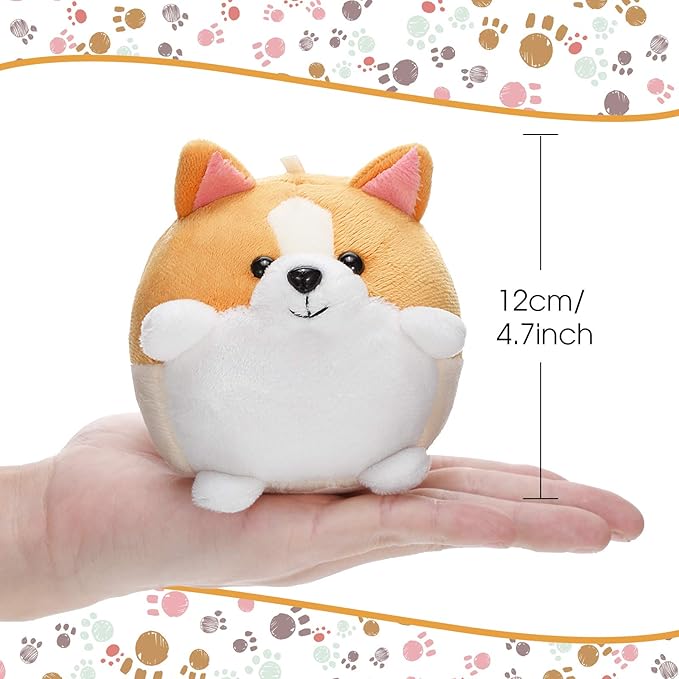 Skylety 12 Pack 5" Mini Dog Stuffed Animals Stuffed Puppies Bulk Small Plush Dogs Cute Soft Plush Toy Birthday Gift