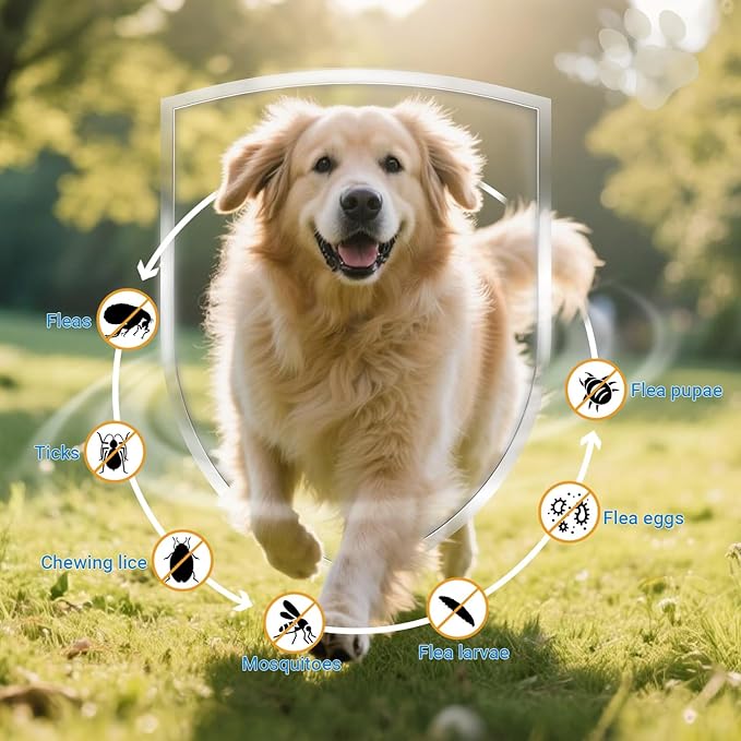 Flea and Tick Prevention for Dogs, 180 Soft Chews Natural Dog Flea and Tick Chewables Oral Flea Supplement for Dogs, Puppy Flea Support - All Breeds & Ages - Chicken Flavor