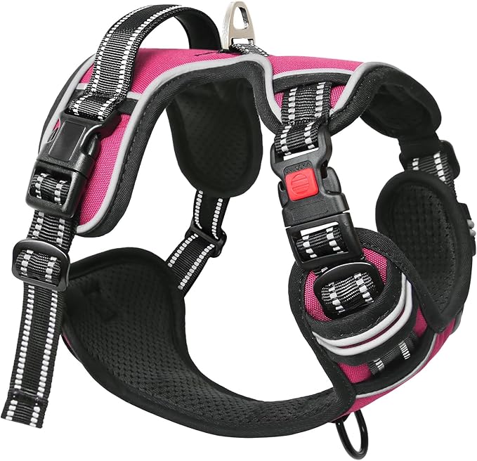 Timos No Pull Dog Harness, No Choke Front Lead Dog Reflective Harness, Adjustable Soft Padded Pet Vest with Easy Control Handle for Small Medium Large Dogs, XS
