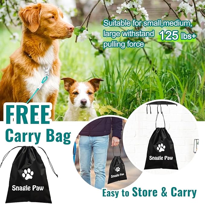 Tie Out Cable for Yard - 25FT Heavy Duty Dog Leads with Shock Absorbing Spring for Large Dogs Up to 125lbs