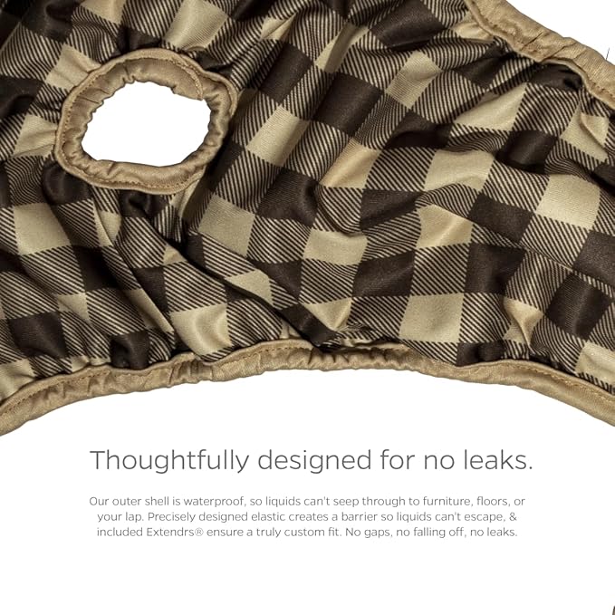 Pet Parents® Washable Dog Diapers (3pack) + Extendrs® of Durable Doggie Diapers, Premium Dog Diapers Female & Male (Large, Oxford)