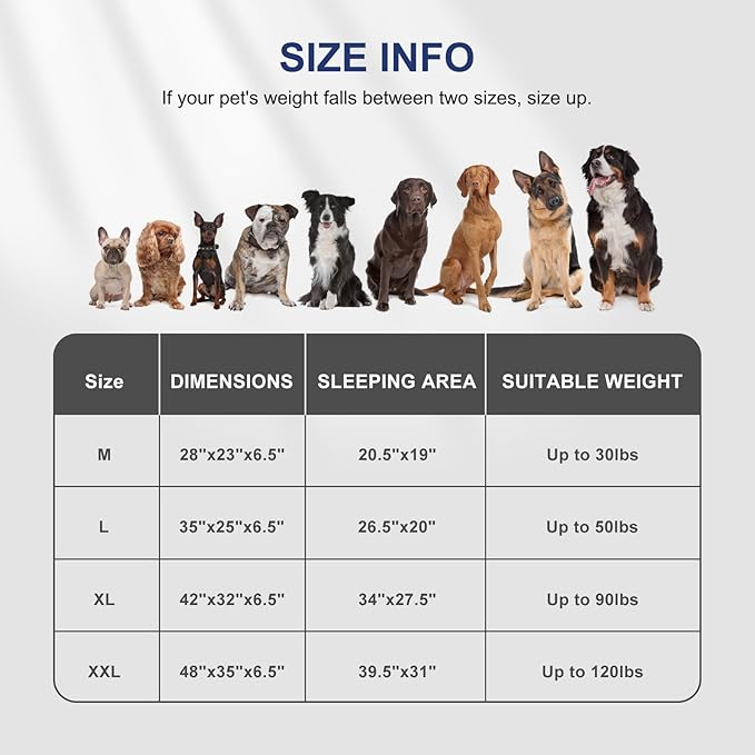 FURTIME Orthopedic Dog Bed for Small Dogs - Waterproof Dog Sofa Beds Small, Supportive Foam Pet Couch Bed with Removable Washable Cover, Waterproof Lining and Nonskid Bottom, Light Grey
