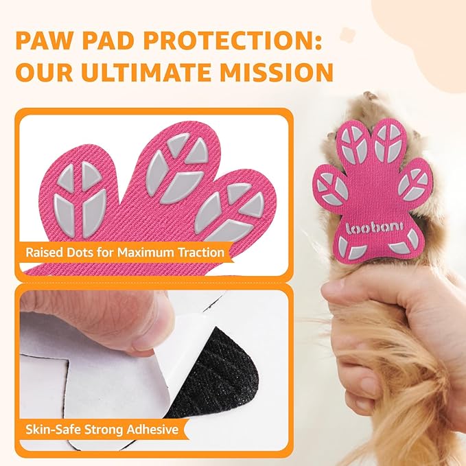 Paw Pads for Dogs Traction for Senior Dogs - Non Slip Sticky Dog Paw Protector Pads, Anti-Slip Adhesive Dog Paw Grip Pads Covers for Slippery Hardwood Floors to Prevent Slipping While Running Walking