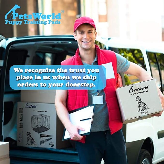 PETSWORLD Puppy Pads, 23x36 Inch, 600 Count - Puppy Pee Pads for Dogs, Tear Resistant, Economy Value, Super-Absorbent Polymer Gel Core, Perfect for Puppies, Smaller Dogs