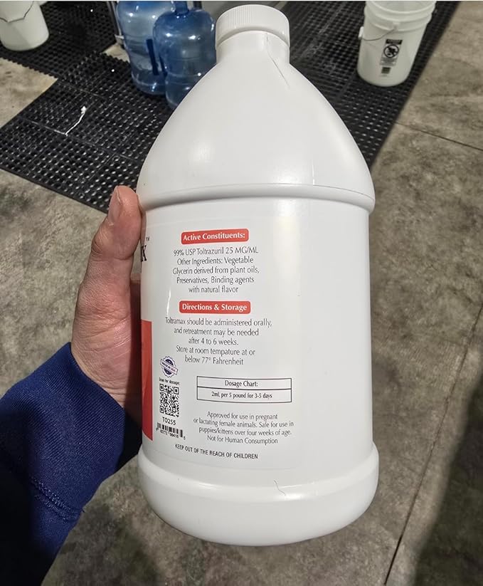 Toltrazuril 2.5% for Horses, Dogs, Cats, 1/2 Gallon, For Non-food chain animals, Peanut Butter
