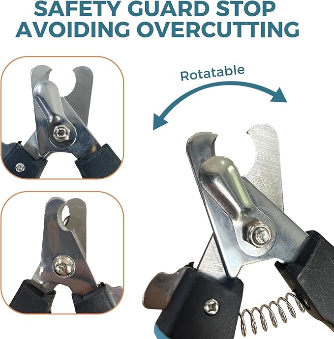 PIPAFFEED Dog Nail Grinder Upgraded with with Dog Nail Trimmers,2 LED Lights, 3-Speed Rechargeable & Quiet - Upgraded Electric Pet Nail Trimmer, Painless Paws Grooming Tool-Bule