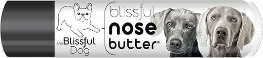 The Blissful Dog Weimaraner Nose Butter for Dry, Cracked Skin, Lick-Safe Dog Nose Balm with Moisturizing Shea Butter, Almond, Olive, and Essential Oils, Pet Supplies, Uncented, 0.15 oz.