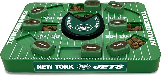 Pets First NFL New York Jets Large Puzzle Toy, Dog Puzzle Treat Toy, New Large Size, Interactive Dog Treat Toy, Dog Slow Feeding Toy