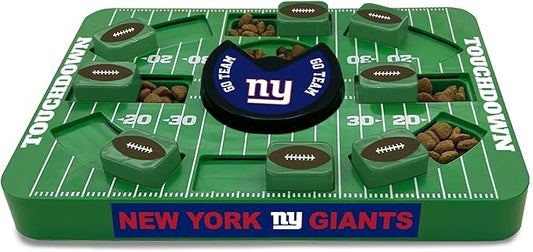Pets First NFL New York Giants Large Puzzle Toy - Interactive Dog Treat & Slow Feeding Toy